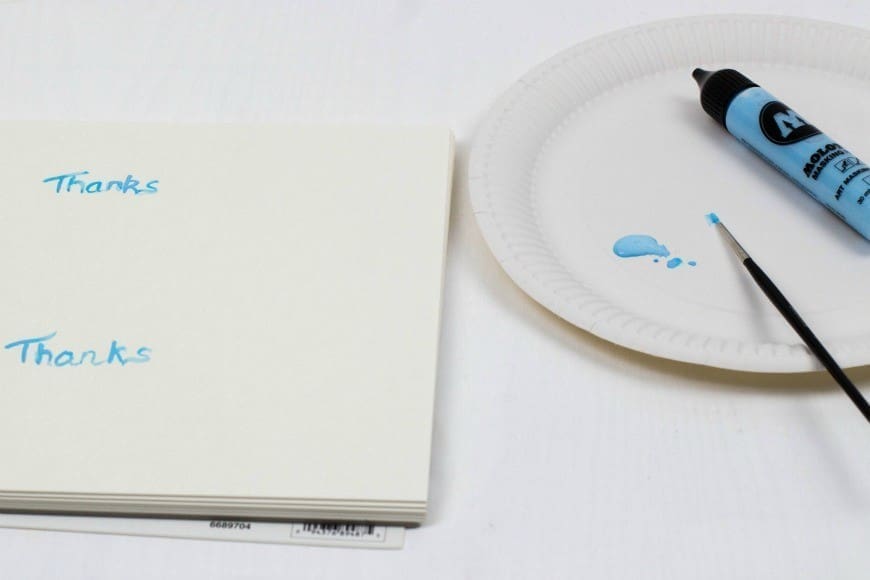 Simple Kid Made Thank You Card