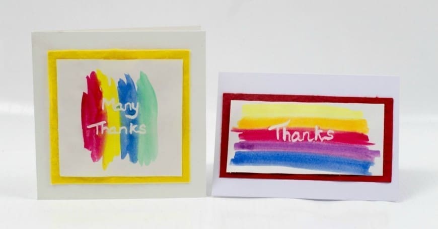 Simple Kid Made Thank You Card