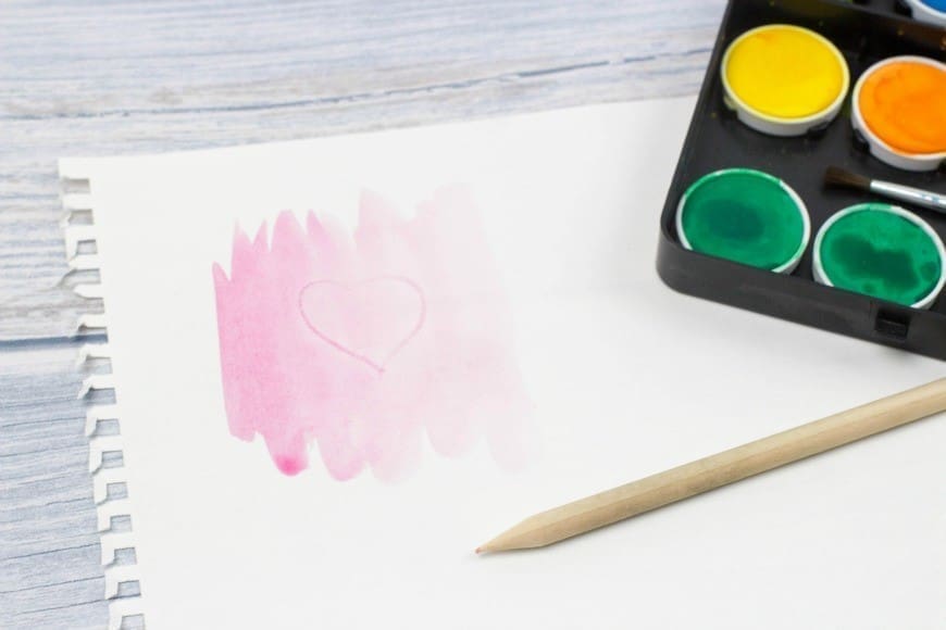 Watercolour Indent Valentines Cards