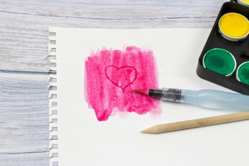Watercolour Indent Valentines Cards
