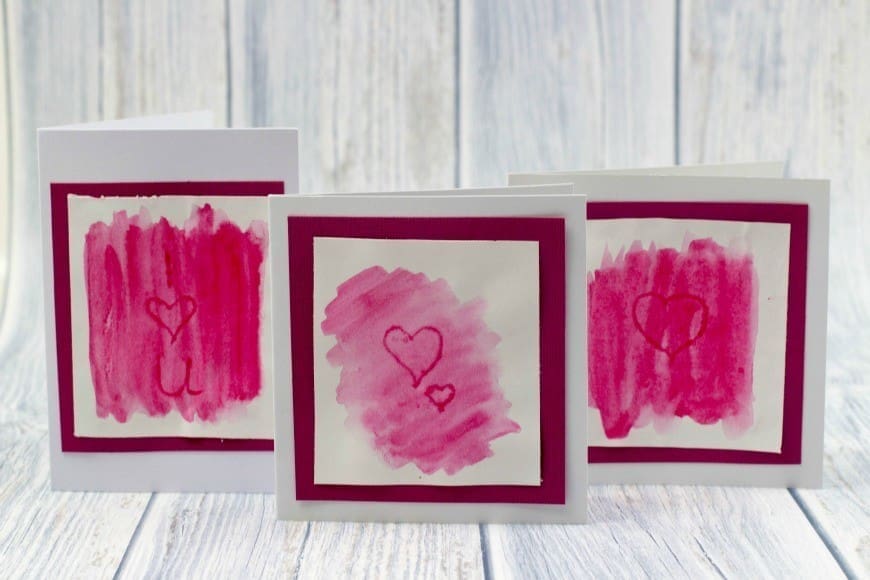 Watercolour Indent Valentines Cards