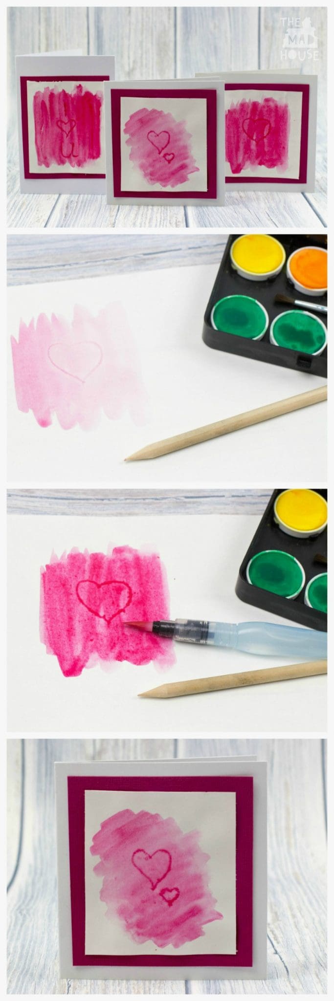 Watercolour Indent Valentines Cards