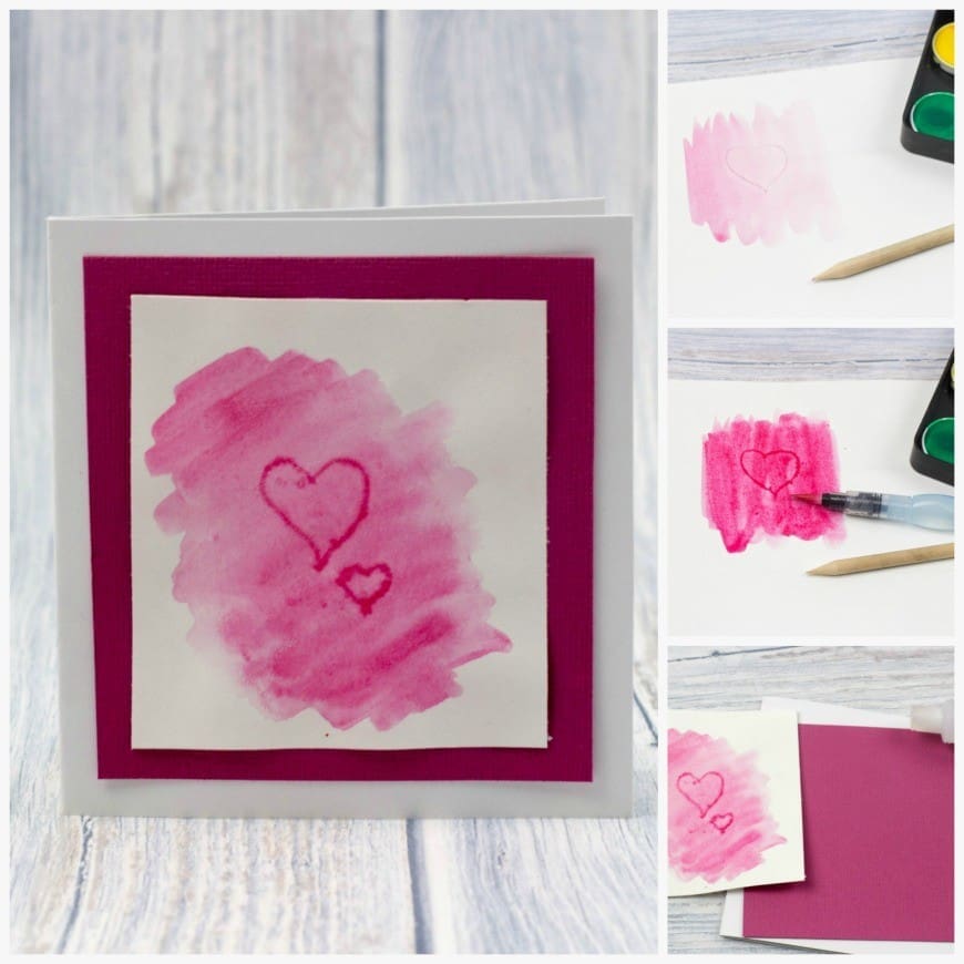 Watercolour Indent Valentines Cards