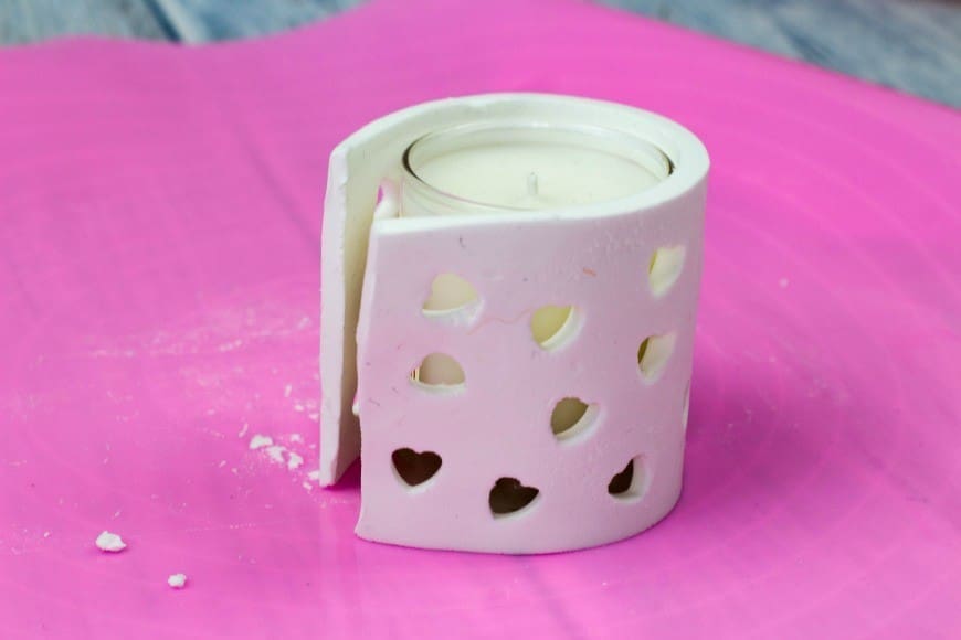 heart cutout tea light holders