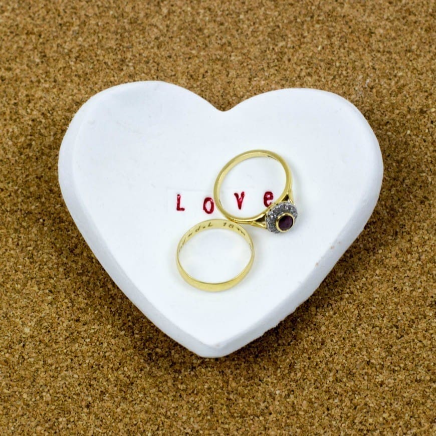 microwave heart shaped ring dish