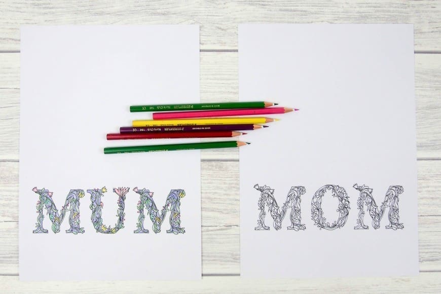 Free Mother's Day Colouring Cards - Surprise your Mum or Mom this Mother's Day with a homemade card that you have coloured in yourself with our fab free printable. A super adult colouring sheet.