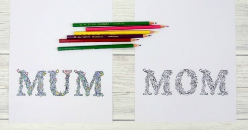 Free Mother's Day Colouring Cards - Surprise your Mum or Mom this Mother's Day with a homemade card that you have coloured in yourself with our fab free printable. A super adult colouring sheet.