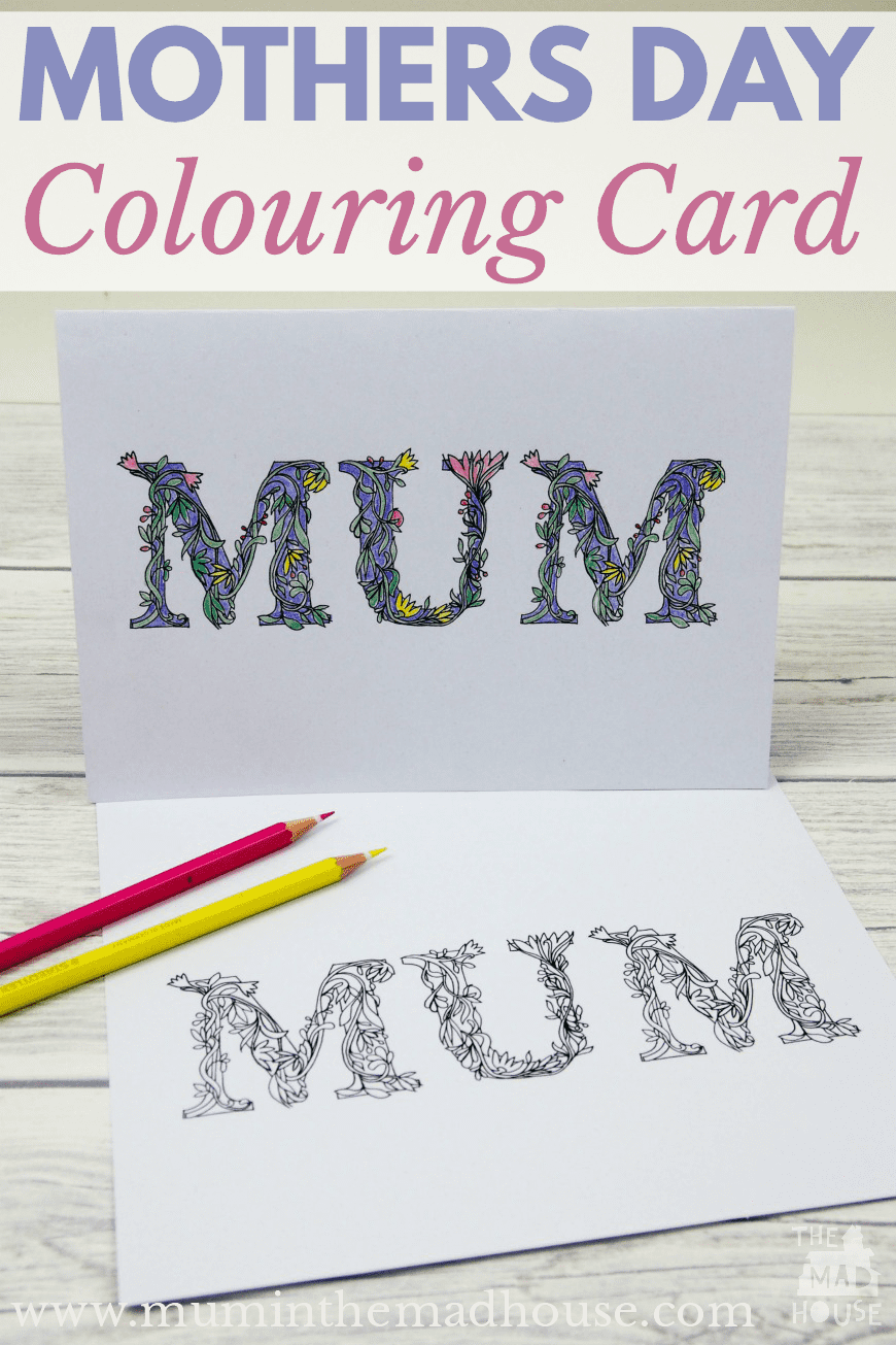 Free Mother's Day Colouring Cards - Surprise your Mum or Mom this Mother's Day with a homemade card that you have coloured in yourself with our fab free printable. A super adult colouring sheet.