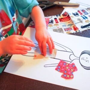 Scrap Fabric Paper Dolls – Child2