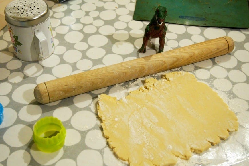 These Dinosaur footprint shortbread are super simple to make with kids and only have three ingredients. 
