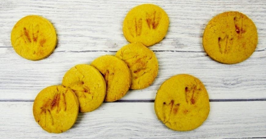 These Dinosaur footprint shortbread are super simple to make with kids and only have three ingredients. 