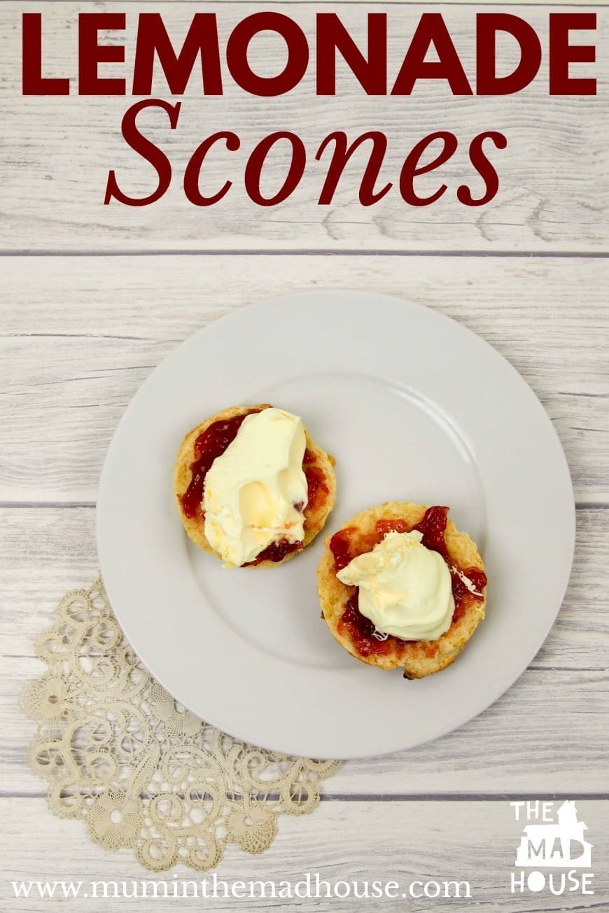 Lemonade scones - what! Scones made with lemonade. This simple recipe for scones using only three ingredients and tastes delicious. It is perfect for cooking with kids and is fun too. 