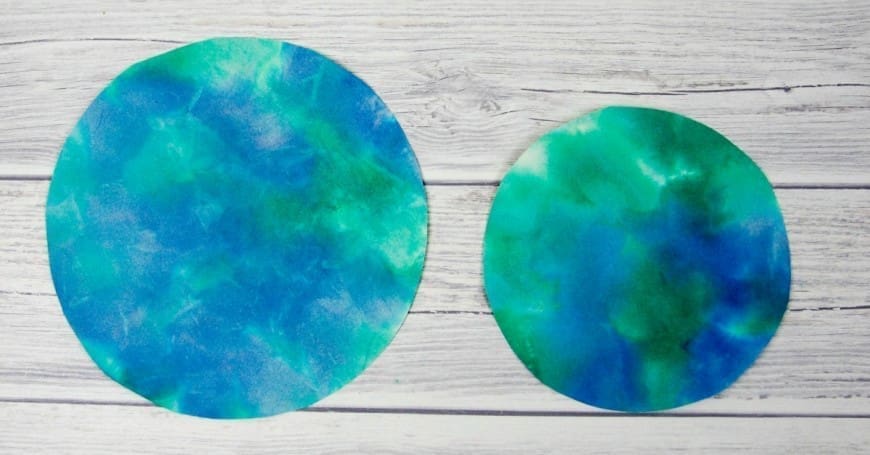 Bleeding Tissue Paper Rain craft for Earth Day