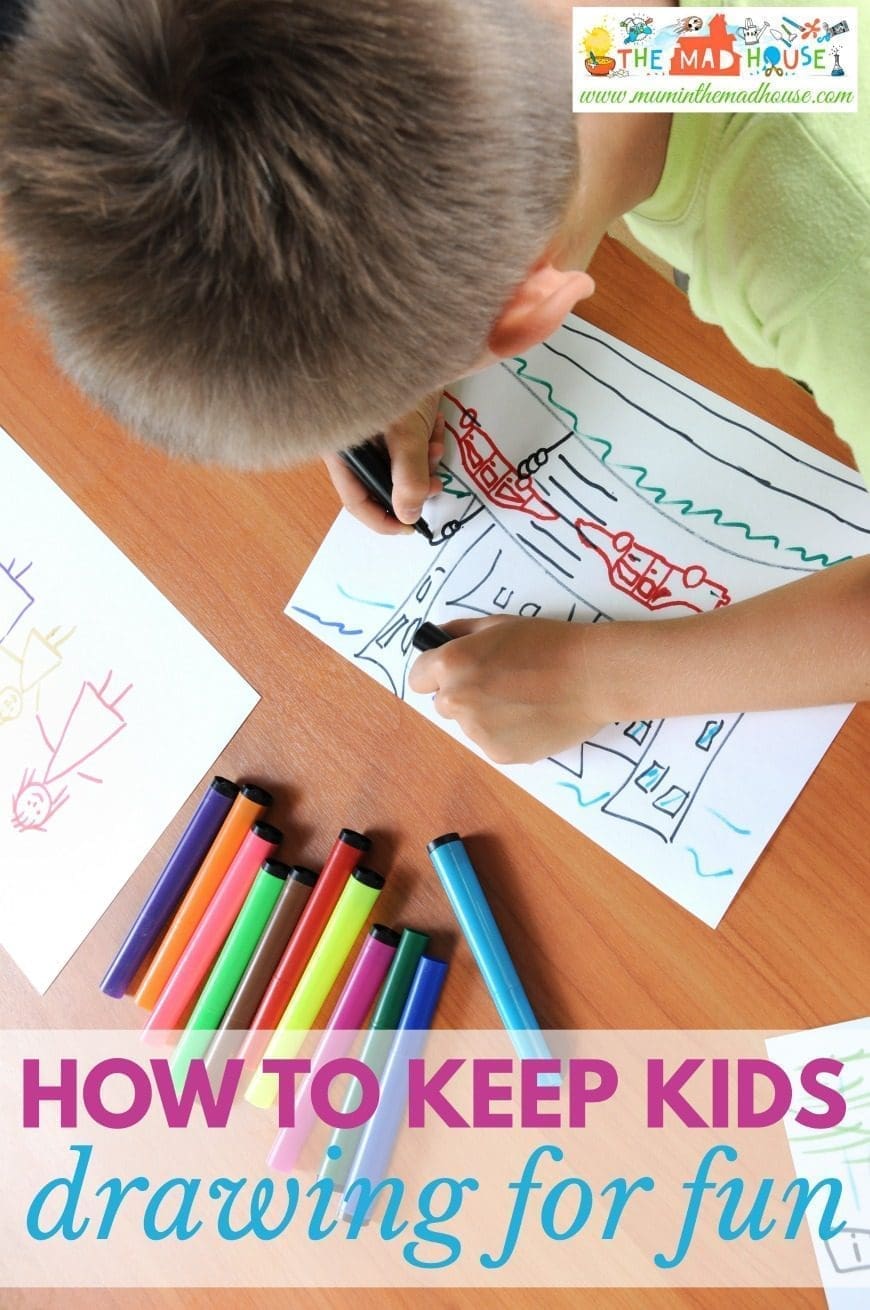 How to keep your kids drawing for fun. Keep the joy of creativity in your kids life, but keeping them drawing even through the tween and teen years