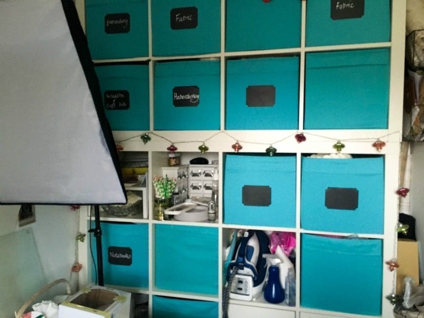 A family friendly office come craft room. This colourful perfect space for encouraging a creative family life in a digital age.