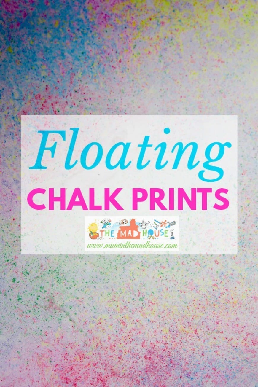 Floating chalk prints. A super simple process art project that gives great results and is fun to do. This kids craft activity is a great way of demonstrating surface tension too. I love it when creativity and science meet.