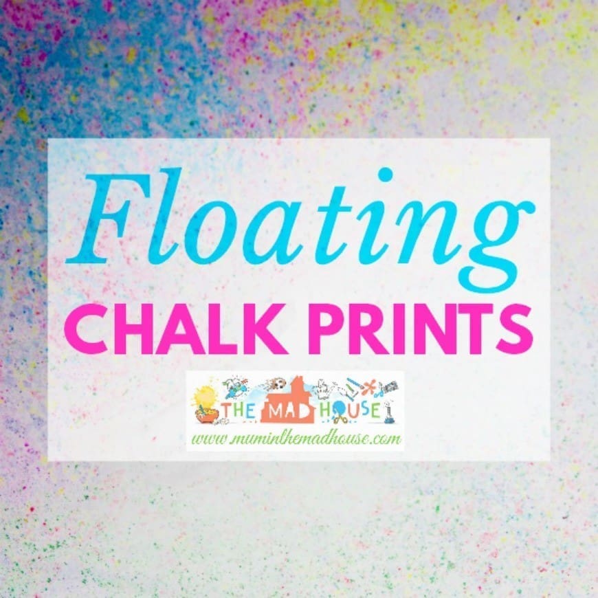 Floating chalk prints. A super simple process art project that gives great results and is fun to do. This kids craft activity is a great way of demonstrating surface tension too. I love it when creativity and science meet.