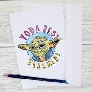 Yoda Best Teacher Card