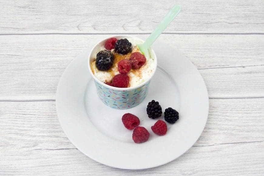This Yoghurt and Berry Crunch is perfect for encouraging your kids in the kitchen and it is simple and delicious. Adapt the fruits for your taste or time of the year