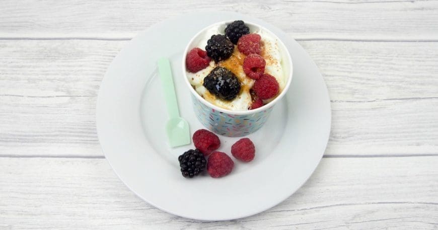 This Yoghurt and Berry Crunch is perfect for encouraging your kids in the kitchen and it is simple and delicious. Adapt the fruits for your taste or time of the year