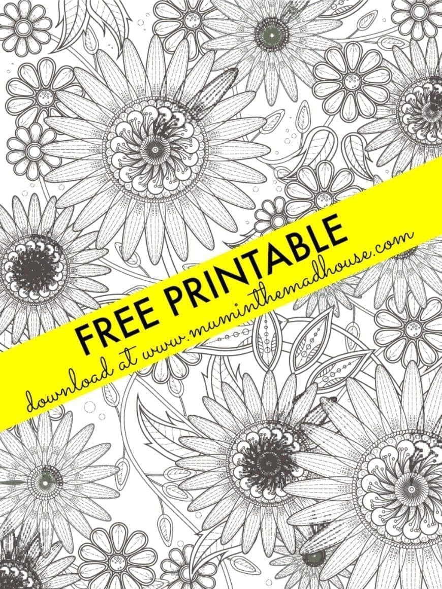 Celebrate summer days with this fab Sunflower colouring page for adults. Perfect for Enjoy the beauty of sunflowers with this free printable.