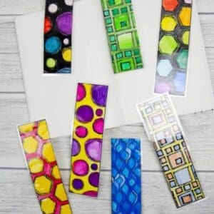 DIY Colouring Page Bookmarks