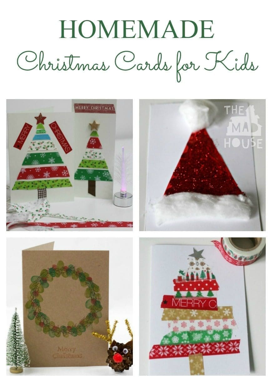 Homemade Christmas Cards for Kids - In a world where fewer people send cards, the act of sending a homemade Christmas card can mean so much. Even more so when it is made by children.