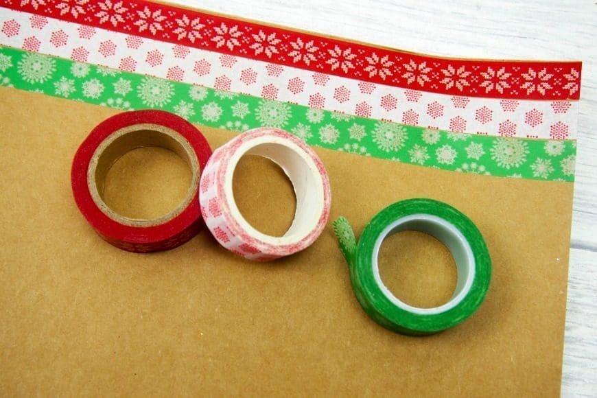 Simple Washi Tape Christmas Trees Garland