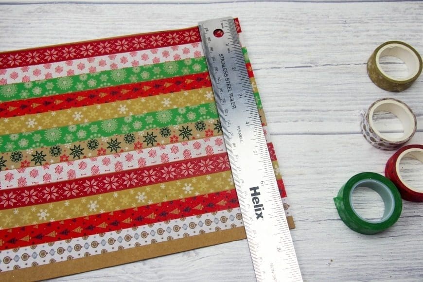 Simple Washi Tape Christmas Trees Garland