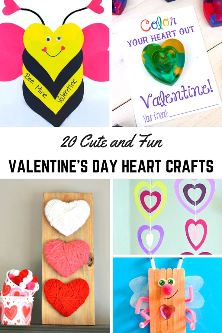 20 Cute and Fun Valentine's Day Heart Crafts. Share the love with these fantastic achievable DIY heart crafts for kids of all ages.