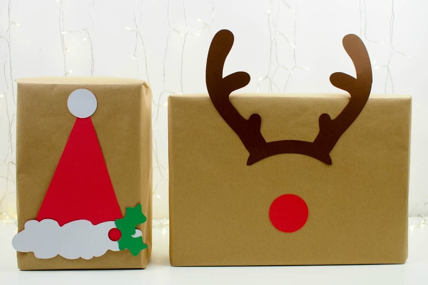 Christmas Wrapping Ideas for Brown Paper