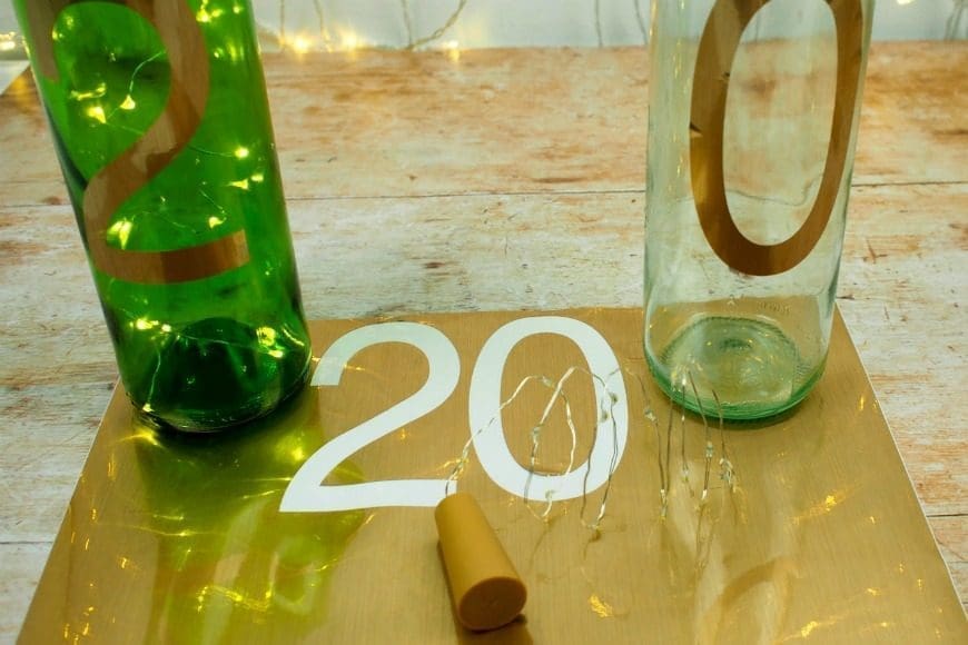 Simple New Year Craft - DIY Wine Bottle Lights