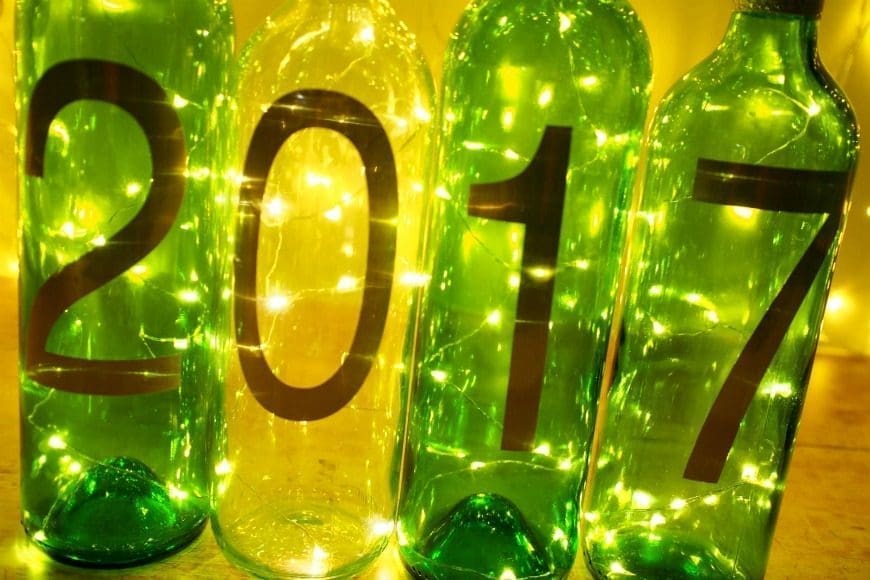 Simple New Year Craft - DIY Wine Bottle Lights