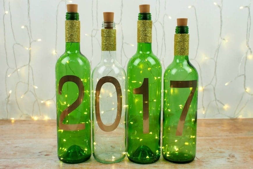 Simple New Year Craft - DIY Wine Bottle Lights