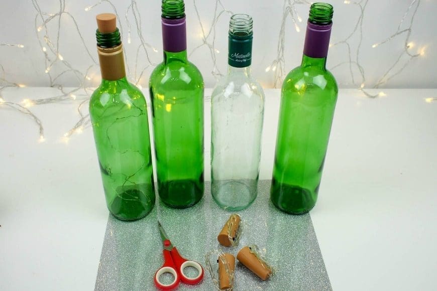 Simple New Year Craft - DIY Wine Bottle Lights