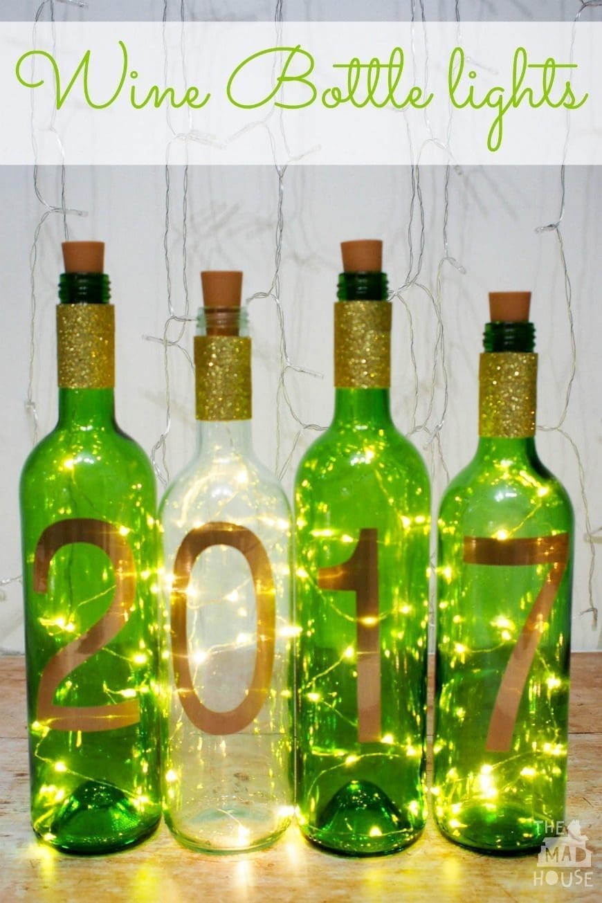 Simple New Year Craft - DIY Wine Bottle Lights