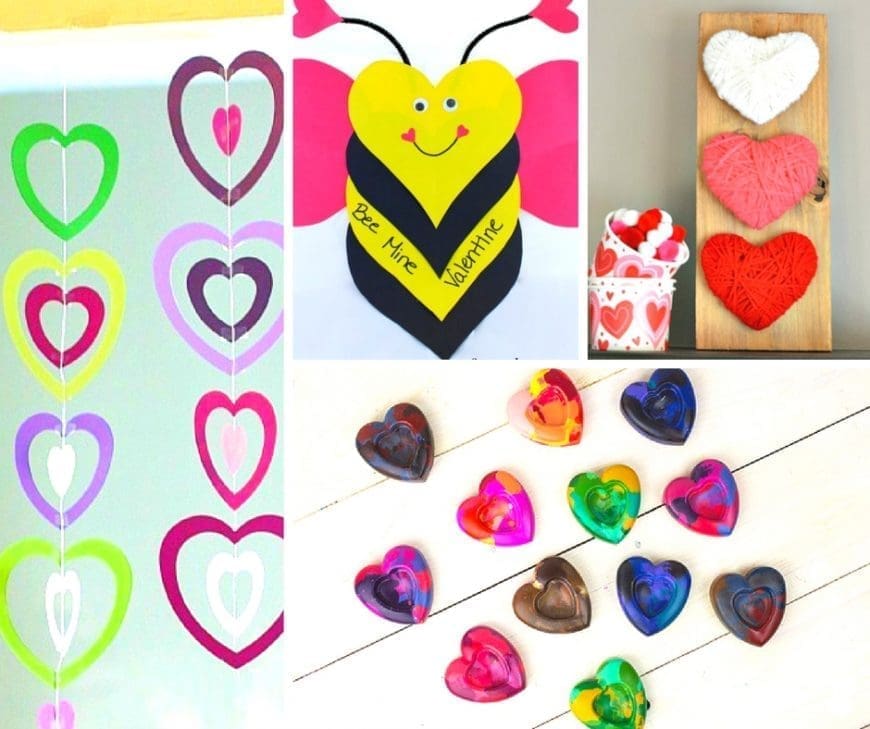 20 Cute and Fun Valentine's Day Heart Crafts. Share the love with these fantastic achievable DIY heart crafts for kids of all ages.