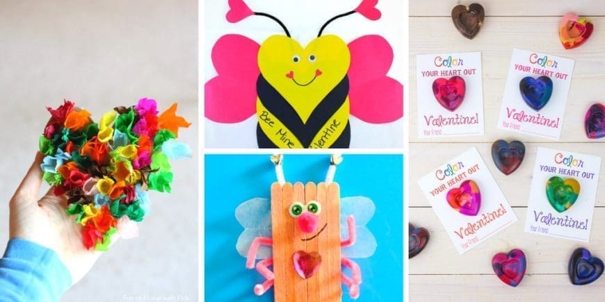20 Cute and Fun Valentine's Day Heart Crafts. Share the love with these fantastic achievable DIY heart crafts for kids of all ages.