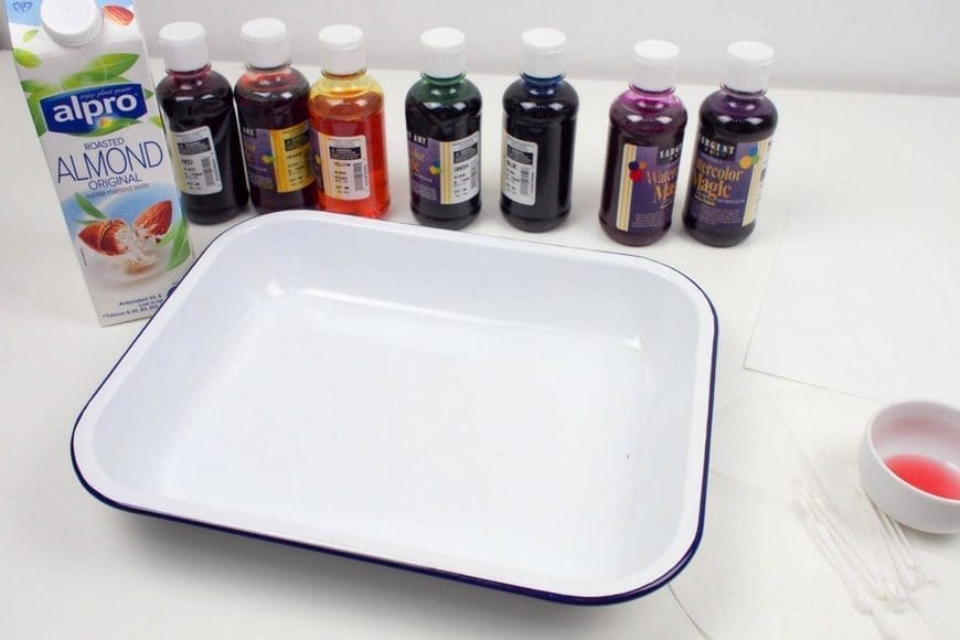 How to Make Rainbow Milk Marbled Paper Art