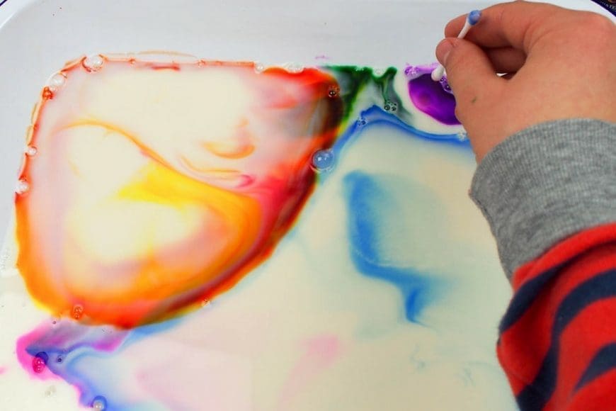 How to Make Rainbow Milk Marbled Paper Art