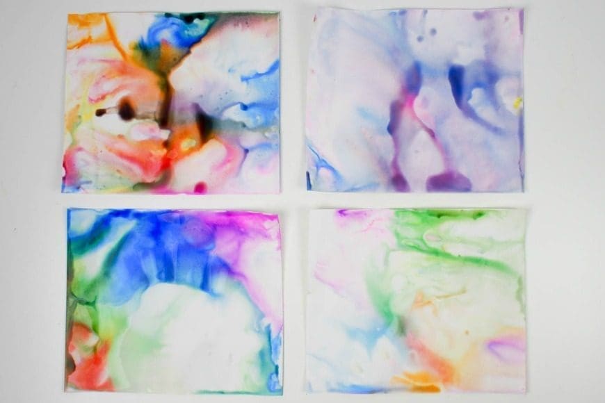 How to Make Rainbow Milk Marbled Paper Art