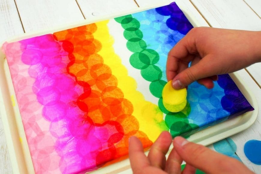 Bleeding Tissue Paper Canvas Art
