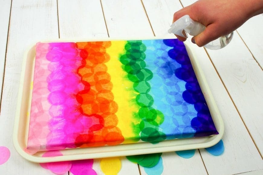 Bleeding Tissue Paper Canvas Art