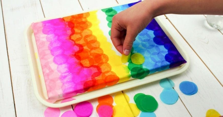 Bleeding Tissue Paper Canvas Art