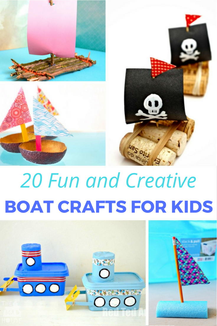 A fantastic selection of boat crafts for kids. What kid doesn't love designing, creating and trying to float a boat a that they’ve made from scratch?
