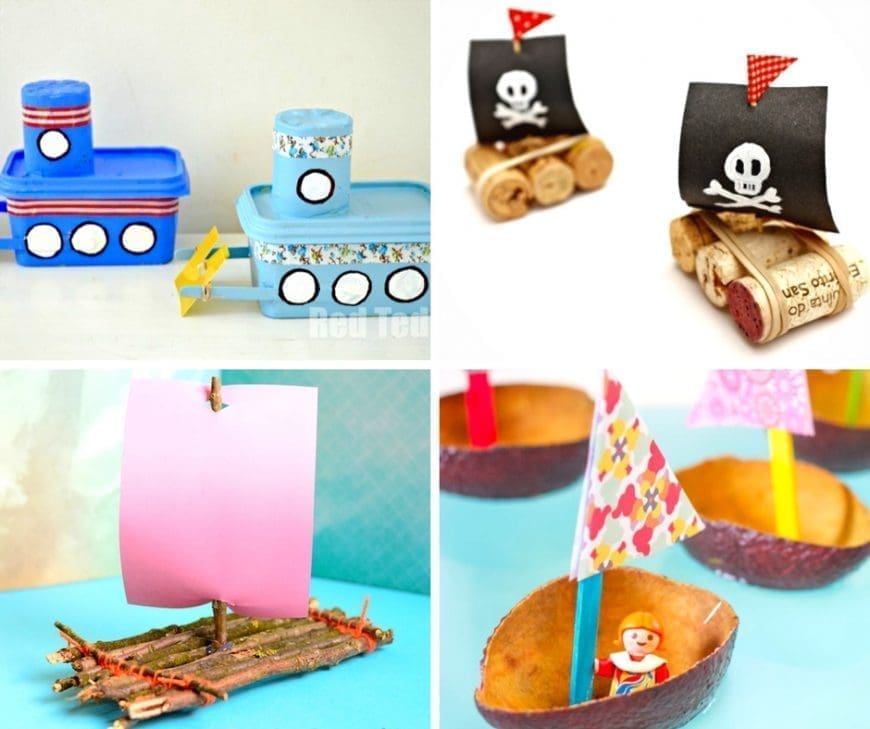 What child doesn’t love designing, decorating and trying to float a boat a that they’ve made from scratch? It’s just one of those classic summer activities that every kid has to try! I’ve rounded up a collection of 18 boat crafts for kids to make this summer! They’re easy and inexpensive, using materials you have around the home! Your kids will love building these boats, and then the best part – seeing if they can set them afloat in a sink, pool or pond