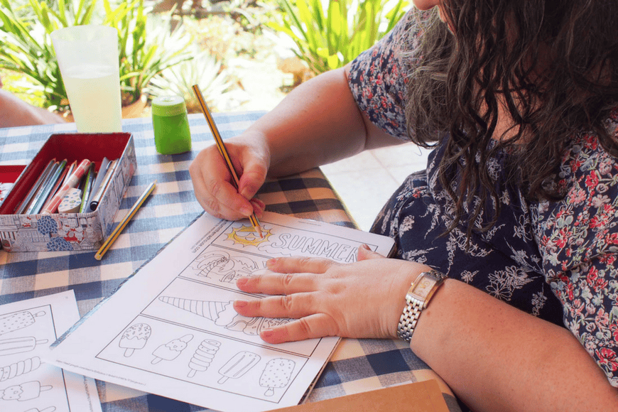 Free Summer Colouring Bookmarks