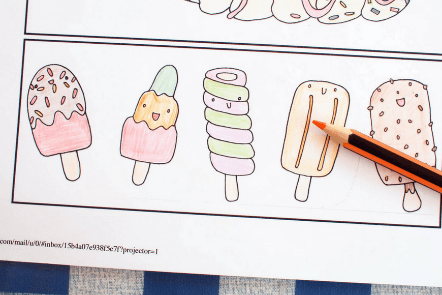 Free Summer Colouring Bookmarks