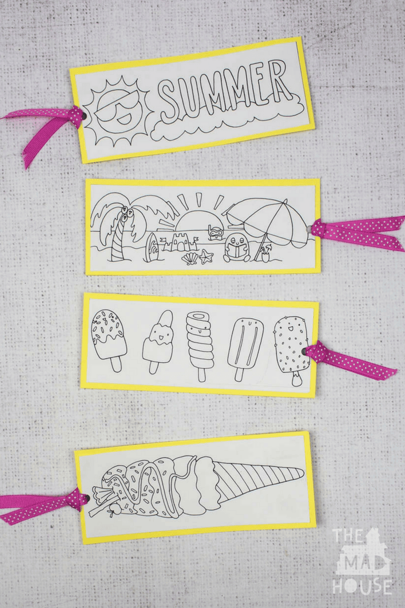 These free summer colouring bookmarks will really brighten up any summer reading that you do. They are perfect for any summer reading program.
