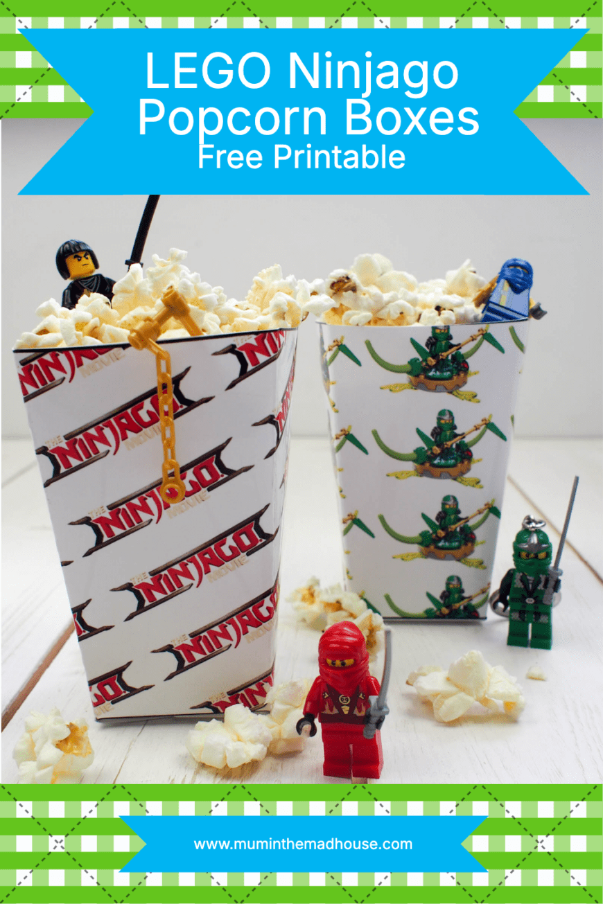 Get ready for a party filled with excitement as you explore our free printable LEGO Ninjago popcorn boxes! Perfect for movie nights, LEGO parties, or even just to surprise your child with a special treat. Download them now and let the ninja action begin!